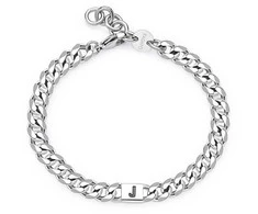 Sagapo Men´s J Monogram Steel Bracelet SMG20