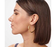 Sagapo Modern auksinis-plated hoop earrings Chunky SHK121