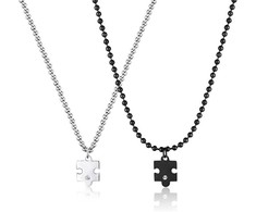 Sagapo „Puzzle Me + You SEY01“ plieninių vėrinių rinkinys poroms