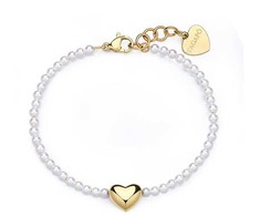 Sagapo Romantic auksinis-plated bracelet with pearls Stellar SSE42