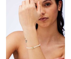 Sagapo Romantic auksinis-plated bracelet with pearls Stellar SSE42