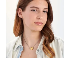 Sagapo Steel bicolor pakabukas for women Heart Stellar SSE56