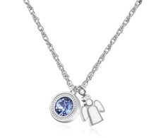 Sagapo Plieninis karoliai su krištolu ir angelu Lucky Light SKT03
