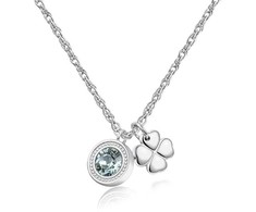 Sagapo Steel pakabukas su kristalu ir keturlapiu dobilu Lucky Light SKT02