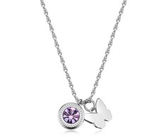 Sagapo Steel pakabukas with crystal Butterfly Lucky Light SKT57
