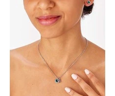 Sagapo Steel pakabukas with crystal Four-leaf clover Lucky Light SKT54
