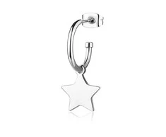 Sagapo Plieninis auskaras „Star Smile“ SSM023