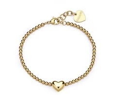 Sagapo Stellar SSE40 auksinis-plated heart bead bracelet