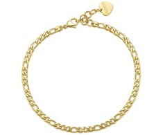 Sagapo Timeless Chunky SHK18 Gold Plated Chain Anklet