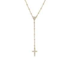 Sagapo Women´s auksinis-plated pakabukas with a cross Dazzly SDZ137