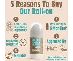 Salt Of The Earth Natural roll-on deodorant Ginger &amp; Jasmine Deo Roll-on 75 ml
