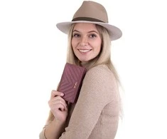 Segali Moteriška odinė piniginė 50512 violetinė