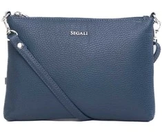 Segali Dámská kožená crossbody kabelka A6C navy mėlynas