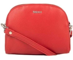 Segali Women´s leather crossbody handbag 12 Raudona