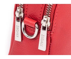 Segali Women´s leather crossbody handbag 12 Raudona