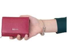 Segali Dámská kožená peněženka 7106 B viva magenta