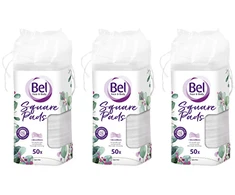 Set of square make-up remover pads Bel Face &amp; Body Cosmetic 3 x 50 pcs