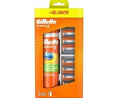 Gillette Fusion5 Skutimosi Peiliukai, 8 vnt + Fusion gelis 200ml