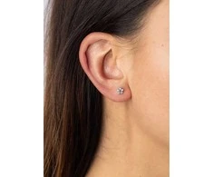 Sidabrinis earrings forget-me-not seeds light mėlynas with Brilliance Zirconia for women and children SILVEGOB70549SBDLB