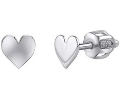 Sidabrinis earrings Lia heart stones with screw SILVEGOB70270BDS