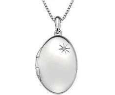 Sidabrinis pakabukas Hot Diamonds DP493 Memoirs Oval Locket