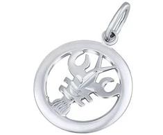 Sidabrinis pakabukas zodiako ženklas Vėžys - apvalus SILVEGOB10283S07