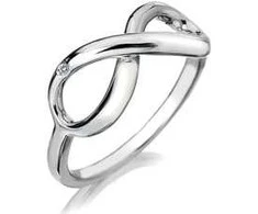 Sidabrinis Ring Hot Diamonds Infinity DR144