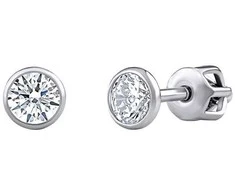 Sidabrinis stud earrings Jenis with Brilliance Zirconia 4 mm SILVEGOB70604SBDW