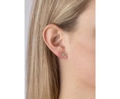 Sidabrinis stud earrings Jenis with Brilliance Zirconia 4 mm SILVEGOB70604SBDW