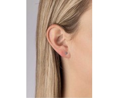 Sidabrinis susegti auskarai su Swarovski cirkoniu 2,5 mm SILVEGOB706025LB