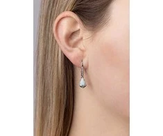 Silvego Clarissa Sterling Sidabrinis auskarai su tikru Larimar ir Brilliance Zirconia JJJ1267ELR