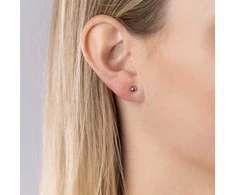 Silvego Earrings made of surgical steel - balls 4 mm for women and children KMM68742