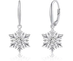 Silvego Elegant Sidabrinis Earrings Snowflake JJJE0811sw