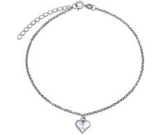 Silvego Fine sidabrinis grandinėlė ant kojos Heart ZT1303175AVSW