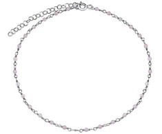 Silvego Sidabrinis bracelet with genuine Arika rose auksinis 2mm INS1007BRQ