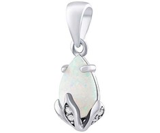 Silvego Sidabrinis Clarissa pakabukas su Baltas Opal ir Brilliance Zirconia JJJ1267PW