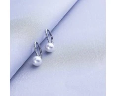 Silvego Sidabrinis auskarai su baltais Swarovski ® Crystals perlu VSW018ELPS