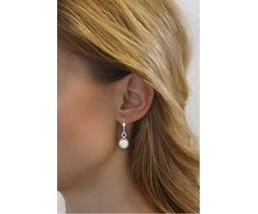 Silvego Sidabrinis earrings with mėlynas sunstone JST14710EBG