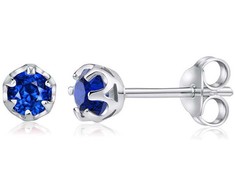 Silvego Sidabrinis earrings with real mėlynas Topaz JJJ1032DBS