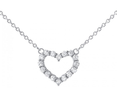 Silvego Sidabrinis heart pakabukas with zircons JJJN0685