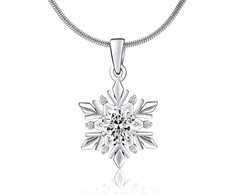 Silvego Sidabrinis pendant Snowflake with Swarovski zircons JJJP0811