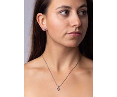 Silvego Sidabrinis rinkinys JJJS659 Shimmering Heart (auskarai, pakabukas)