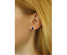 Silvego Sidabrinis set with dark mėlynas crystal glass JJJS4TM5 (earrings, pendant)