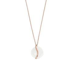 Skagen Žavingas bronzinis karoliai su baltu Sofie Sea Glass stiklu SKJ1813791