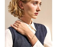 Skagen Gold-plated bracelet with pearls Agnethe SKJ1880710