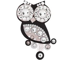 Sovičky Original brooch juodas Owl