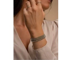 Sparkling „Saturn“ moteriška sidabrinė rutulinė apyrankė SB-S-4MM-ADD