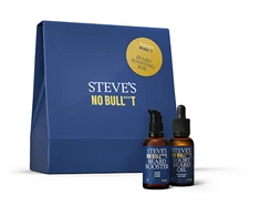 Steves No Bullt Steve's Bear d Boosting Set Beard Grooming Gift Set Barzdos aliejus 30ml barzdos priežiūra Vyrams