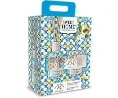 Sweet Home Collection Gift set of aroma diffuser with candle Baltas Zagara