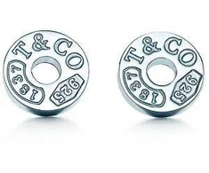 Tiffany Co Prabangūs sidabriniai apvalūs auskarai 19710424 + originali pakuotė